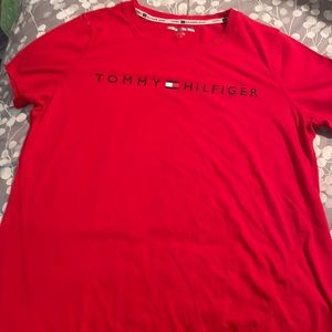 Tommy Hilfiger red sport tee shirt